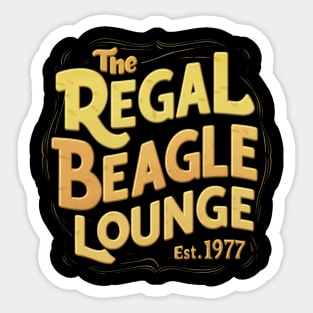 The regal beagle Lounge 1977s Sticker